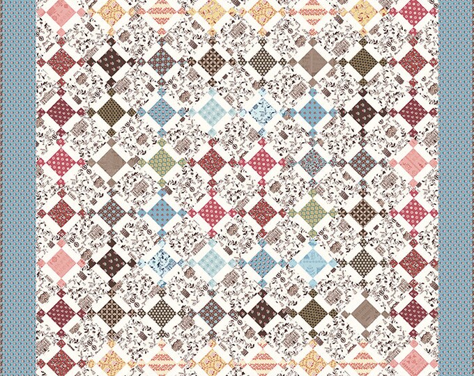 Chafarcani Quilt Kit French General Estela Quilt Pattern 72x72 Moda