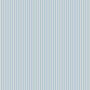 May include: A textile pattern featuring a repeating design of vertical stripes in light blue and white. The pattern consists of thin white lines alternating with wider light blue bands, creating a consistent and uniform striped visual texture.