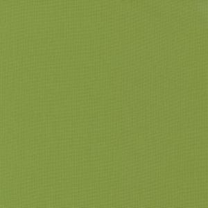 May include: Solid green fabric with a textured appearance. The color is a vibrant, medium green, reminiscent of fresh foliage. The fabric has a subtle, woven pattern, suggesting a natural fiber.