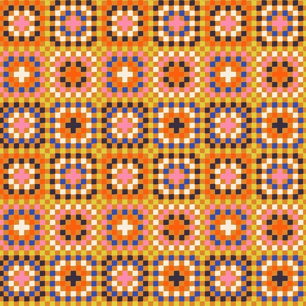 Meadow Star - Granny Square Caramel RS4101 13 - Designed by Alexia Abegg from Ruby Star Society - 100% cotton - Sold by the half yard
