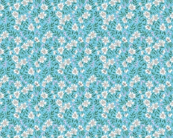 Pocket Posies - 91199-41 Blue - By FIGO Studios - 100% Cotton - sold by the half yard