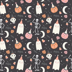 Halloween Cotton Fabric: Hey Pumpkin Charcoal Print, Riley Blake Designs
