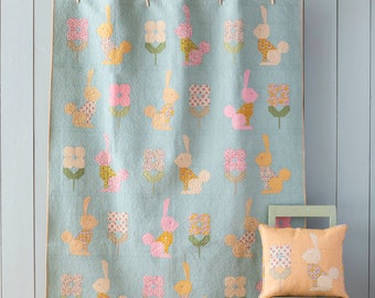 PREORDER - Spring Hare Quilt Kit - designed by Tone Finnanger for Tilda - Finished Size: 55.25" x 69.25" - Releases on June 15