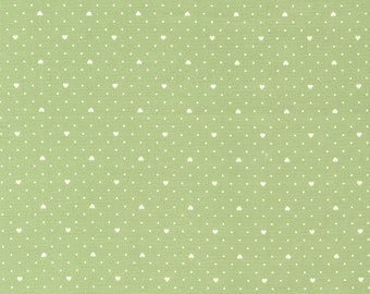 Lighthearted Heart Dots Green - 55298 19 - by Camille Roskelley for Moda -  100% quilting cotton - Sold by the half yard