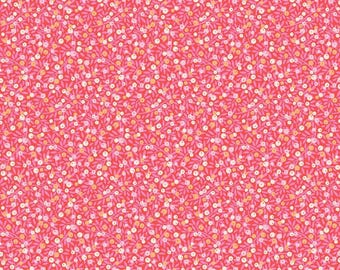 Floral Romance - Berries Orange 91296-56 - Designed by Pippa Shaw for FIGO Studios - 100% Cotton  - sold by the half yard increment
