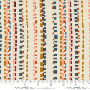 Folk & Lore - Playful Dash Eggshell 45606 11 - by Fancy that Design House for Moda - 100% cotton - sold by the half yard increment