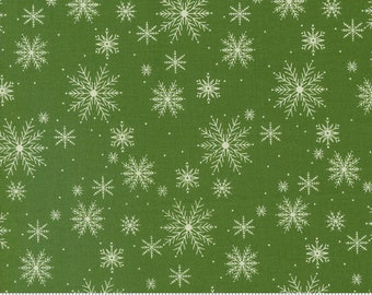 Once Upon A Christmas - Snowfall Evergreen 43164 15 - by  Sweet Fire Road for Moda - Sold by the Half Yard - Ready to Ship!