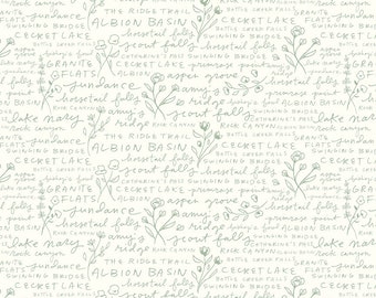 Albion - Text Cream C14595 - Designed by Amy Smart - 100% Cotton - Sold by the half yard - Ready to Ship!