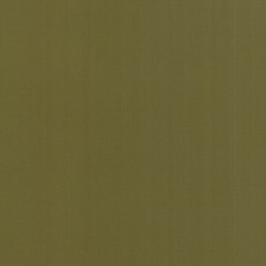 May include: A solid, plain, olive green fabric swatch.
