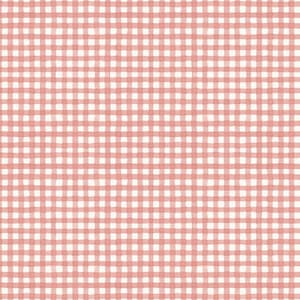 May include: A seamless pattern of pink and white gingham. The pattern is made up of small squares, with the pink squares being slightly larger than the white squares.