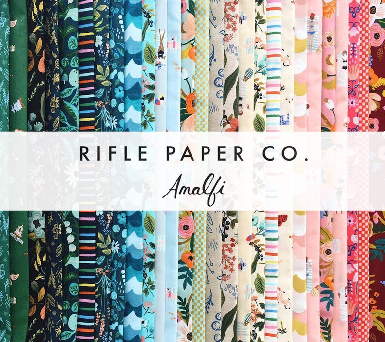Amalfi CANVAS Fabric in Herb Garden Natural cotton linen canvas fabric by the yard by Rifle Paper Co for Cotton+Steel