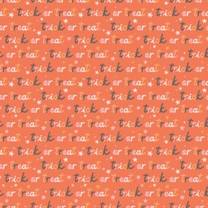 Halloween Cotton Fabric: Hey Pumpkin Trick or Treat Print by Riley Blake