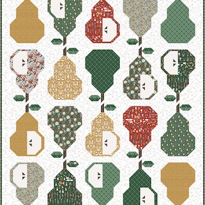 Pear Season Quilt Kit: Made with A Pear-Fect Christmas Fabrics, Sew A Story Pattern - Finished Size - (64&quot; x 76&quot;)