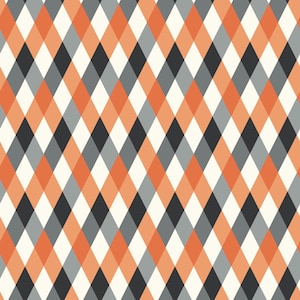 Frank and Friends - Diamonds Orange C17473 - Designed by My Mind's Eye for Riley Blake Designs - 100% cotton - sold by the half yard