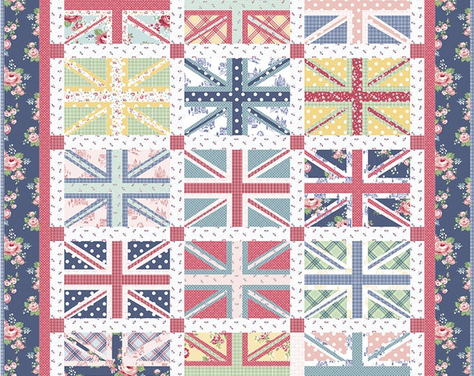 Regent Street Union Jack Quilt Kit Designed by Amy Smart of Dairy of a