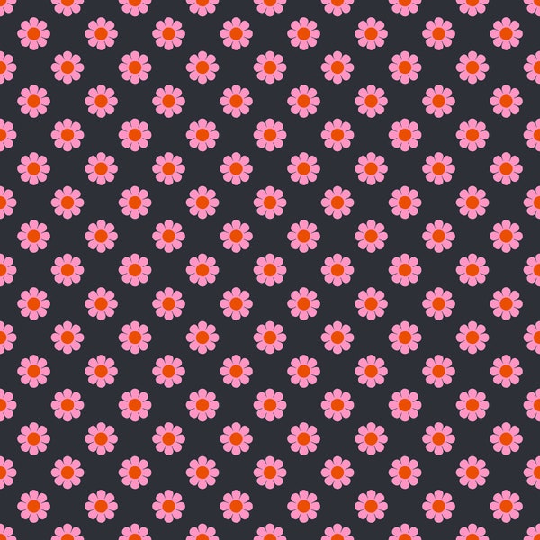 Meadow Star - Honeypie Soft Black RS4100 16 - Designed by Alexia Abegg from Ruby Star Society - 100% cotton - Sold by the half yard