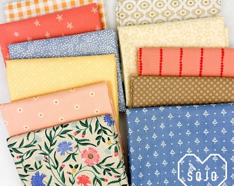 Spring Fling Fat Quarter Bundle - Curated by Sojo Fabric - Prints from Rifle Paper, Moda, Art Gallery, RSS, Riley Blake and C+S - 11 pcs