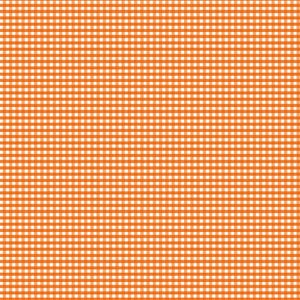 May include: Orange and white checkered pattern. The pattern is made up of small squares.