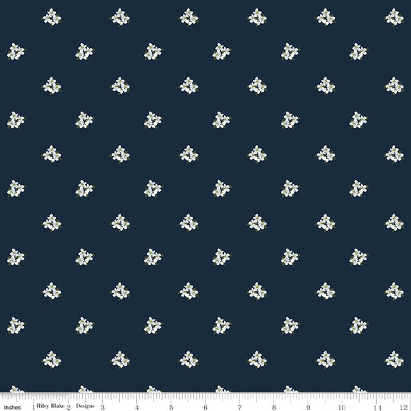 Bellissimo Gardens Ditsy Floral Midnight C13833  - designed by My Mind's Eye for Riley Blake Designs - sold by the half yard