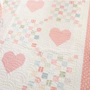 Happy Hearts Quilt Kit - Designed by My Sew Quilty Life - Sunbonnet ...
