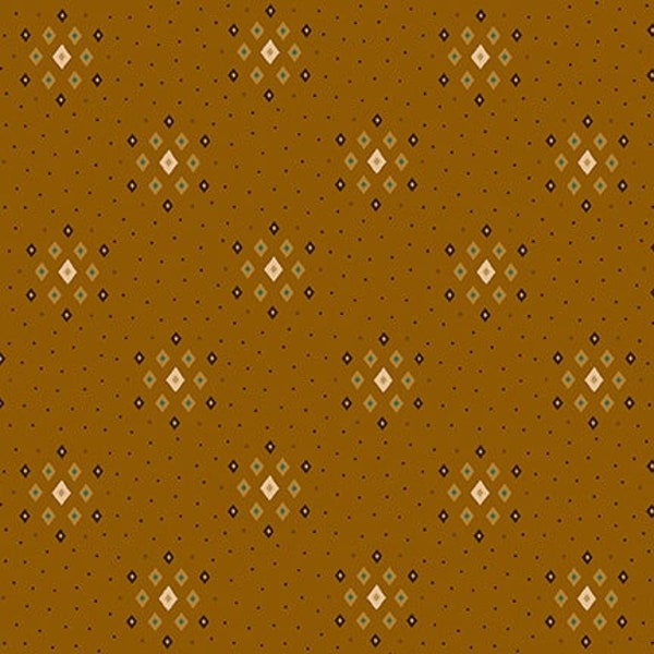 Quiet Grace - Diamond Clusters Chestnut 918-33 - designed by Kim Diehl for Henry Glass Fabrics - sold by the fat quarter