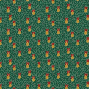 A Pear-fect Christmas - Pear Tree Green C14975 - Designed by Cayla Naylor for Riley Blake Designs - 100% cotton -sold by the half yard