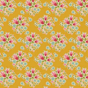 Creating Memories Lulu Yellow 130123 - designed by Tone Finnanger for Tilda - sold by the half yard