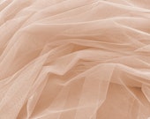 お値下げnuance quilted tulle outer / beige Solid Beige/nude Tulle - Ultra-fine Tulle With Soft Feel and