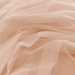 Solid Beige/Nude Tulle - ultra-fine tulle with soft feel and drape - 58" wide 100% polyester