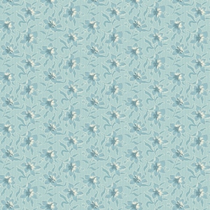 Sewing Bird - Lilly Glacier A-1604-B - Designed by Laundry Basket Quilts for Andover Fabrics - 100% Cotton - sold by the half yard