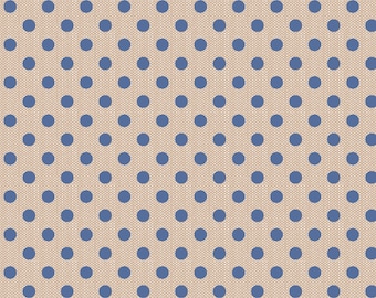 Creating Memories Polka Dot Blue Woven 160071 - designed by Tone Finnanger for Tilda - sold by the half yard