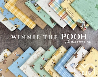 Winnie the Pooh Bundles - Designed by Echo Park Paper Co for Riley Blake Designs - 100% cotton - 18 prints - Half Yards and Fat quarters