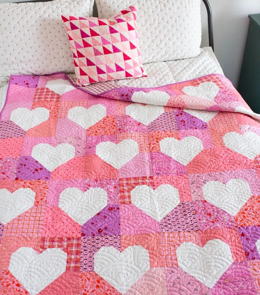 Patchwork Hearts II Quilt Kit Pattern Design by Emily Dennis of Quilty ...