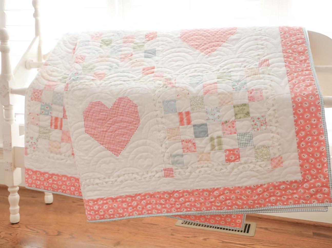 Happy Hearts Quilt Kit - Designed by My Sew Quilty Life - Sunbonnet ...