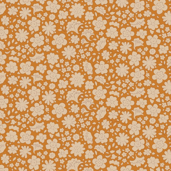 PREORDER - Creating Memories Carla Saffron 130141 - designed by Tone Finnanger for Tilda - sold by the half yard - Releases on June 15