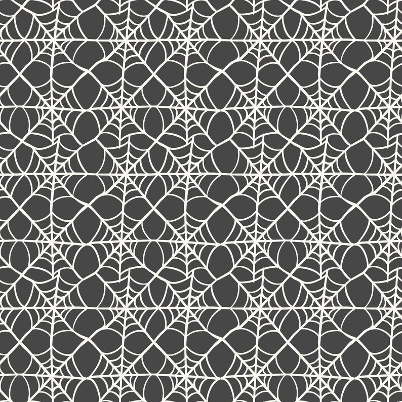 Puede incluir: Patr&oacute;n repetitivo con fondo gris oscuro y dise&ntilde;o blanco similar a telara&ntilde;as. El patr&oacute;n se compone de formas geom&eacute;tricas interconectadas que se asemejan a telara&ntilde;as, creando una apariencia texturizada y sim&eacute;trica. Adecuado para tela o papel pintado.