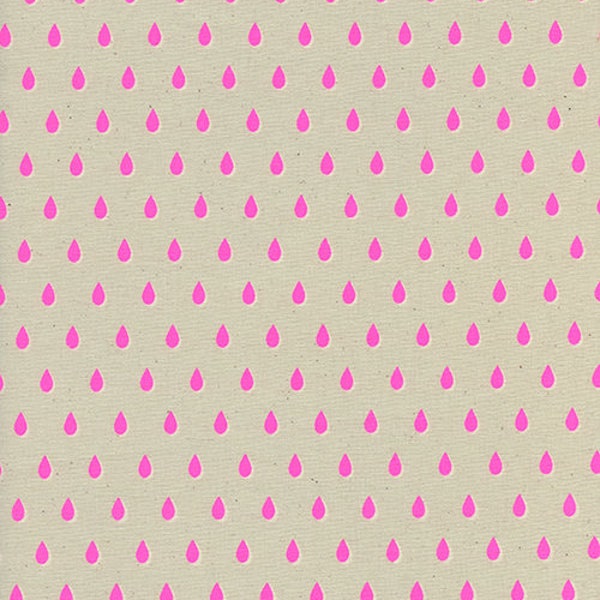 Beauty Shop Drops Pink - Cotton + Steel Fabrics - 100% cotton quilting fabric by the yard, half yard, and fat quarter