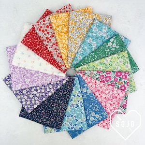 Pocket Posies Bundles - By FIGO Studios - 100% Cotton - 15 pieces - Half Yards and Fat Quarters