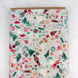 Nutcracker Snow Fabric: Wintertale Collection by Katarina Roccella (Half Yard