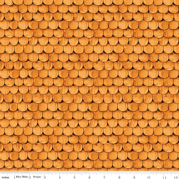 Pumpkin Patch - Raise the Rooftop Orange C14577 - Designed by J. Wecker Frisch for Riley Blake - 100% cotton fabric- - sold by the half yard