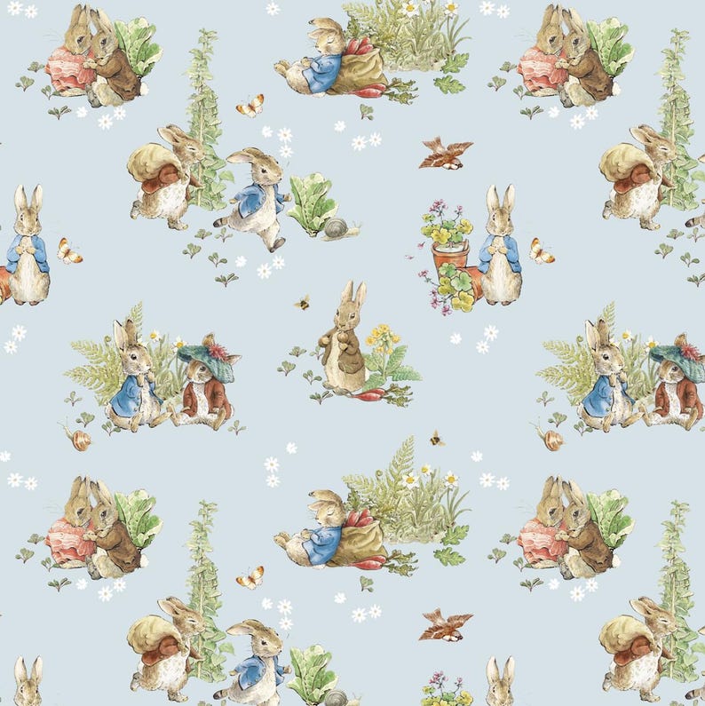 Peter Rabbit Yellow Dress Rabbit Peter Rabbit and Benjamin Bunny Fat Quarter Bundles - Beatrix Potter ...