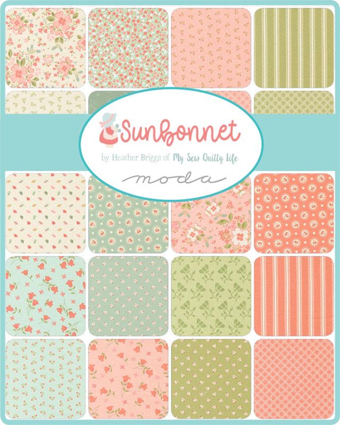 Happy Hearts Quilt Kit - Designed by My Sew Quilty Life - Sunbonnet ...