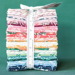 Love Letter by Lizzy House - Fairy Garden Landscape Peacoat - PER QUARTER METRE Love Letter by Lizzy House - Fairy Garden Landscape Peacoat - PER QUARTER METRE