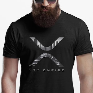 Futuristisch XRP-crypto-T-shirt — Uniseks shirt met Ripple Coin-logo