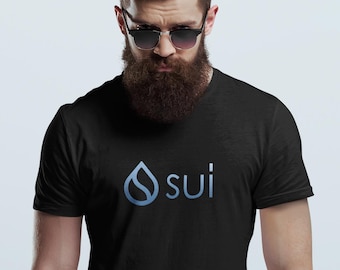 Sui Crypto T-Shirt: Original Blue Logo, Unisex Investor Tee