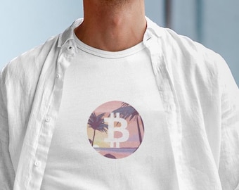 Retro Bitcoin Art T-Shirt: Nature Inspired BTC Shirt - Unisex