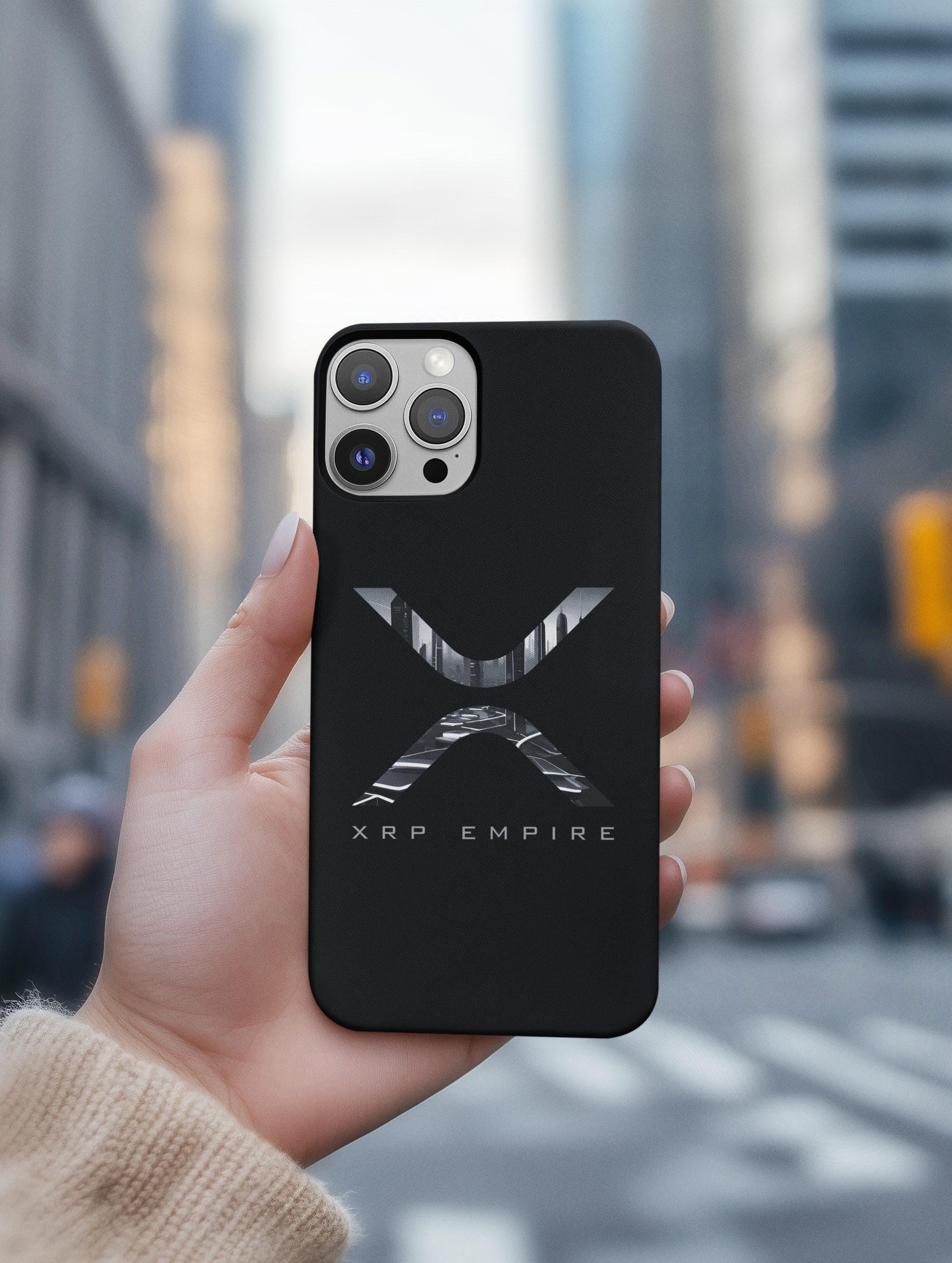 XRP Crypto Phone Case: Black & White Ripple, Futuristic Design - Etsy