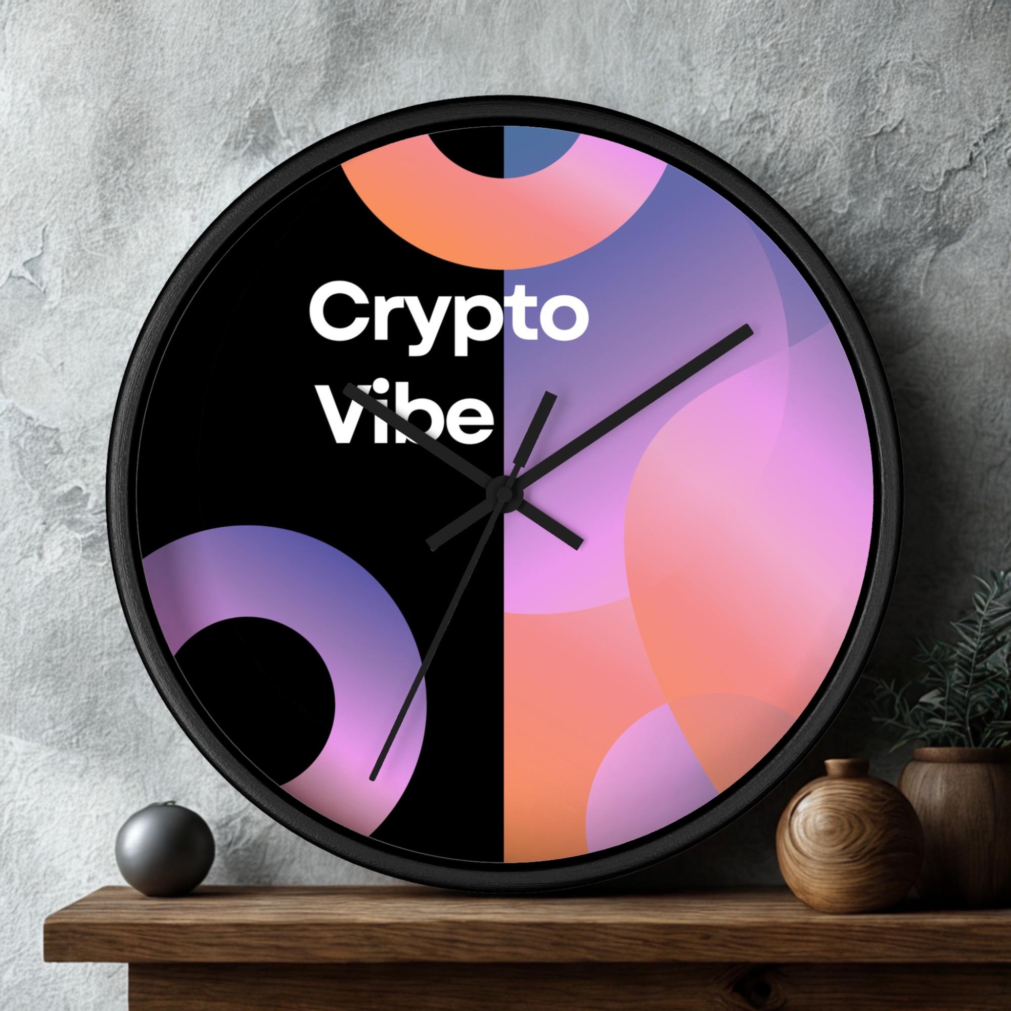 Crypto Vibe Wall Clock — Vortex Flame Edition