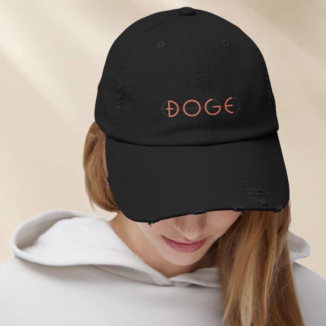 Minimalist Doge Meme Hat: Distressed Cotton Cap, Crypto Investor Gift - Etsy