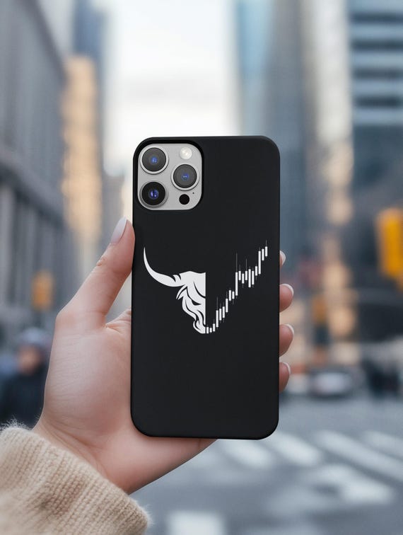 Bull Art iPhone Case: Trader Investor Finance Theme